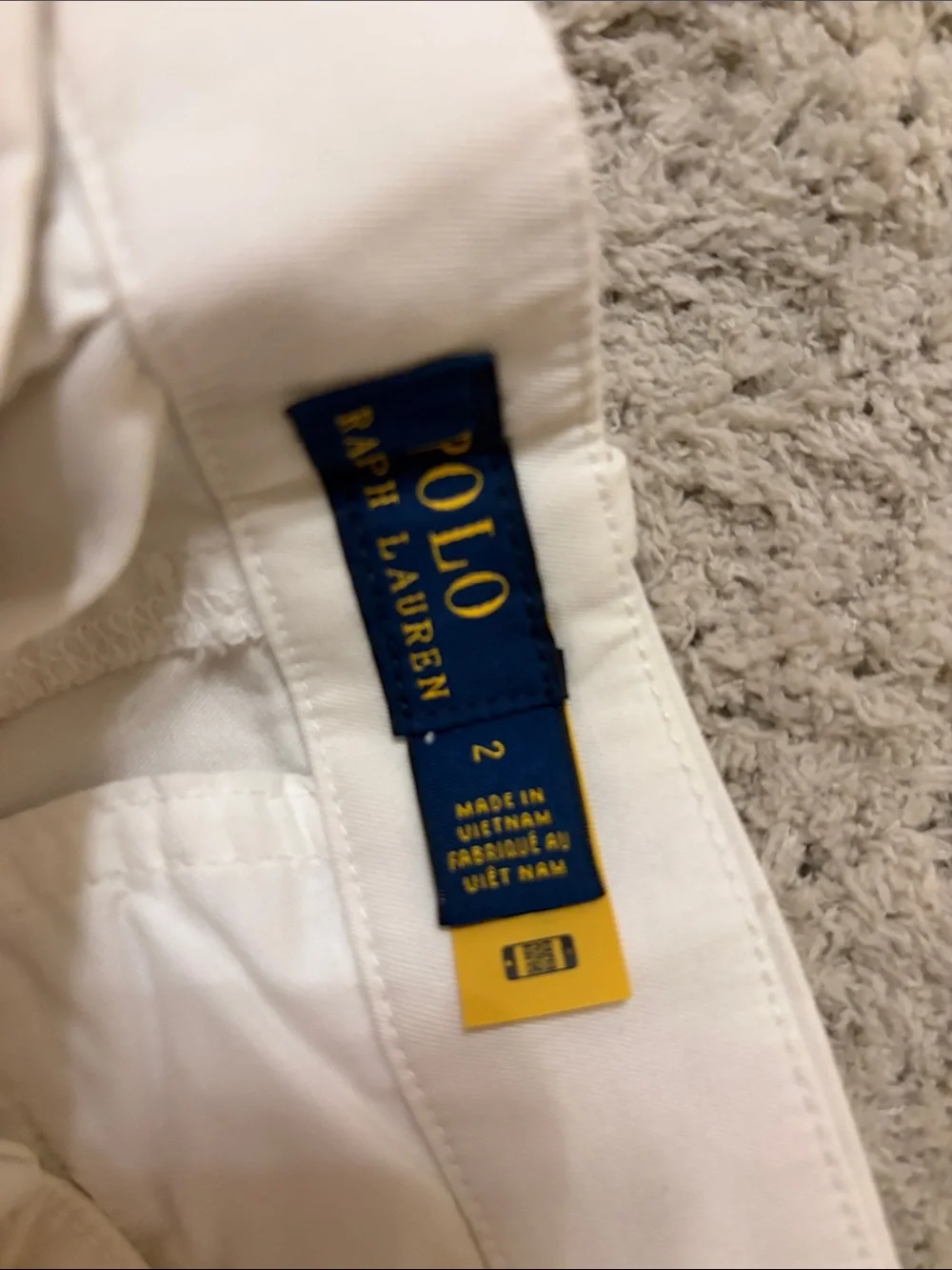 Polo by Ralph Lauren White Chino Shorts with Blue Pony